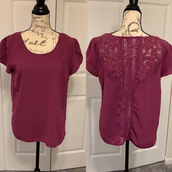 Brixon Ivy Tops - Britton Ivy L purple short sleeve top final sale